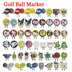 Black, Red, Yellow, Blue, Brown, Green, White Golf Ball Mark