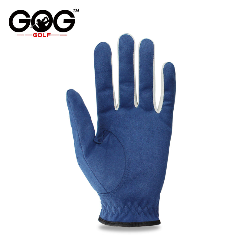 Blue Fabric Golf Gloves