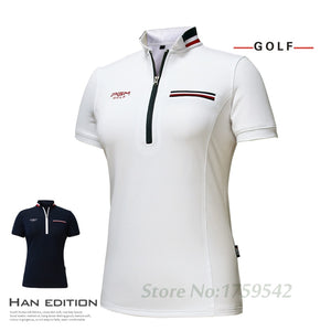 White, Navy Women's Golf T-shirt
